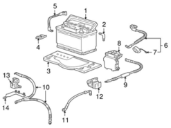 Genuine Porsche 99661131600 Positive Battery Cable Junction Block; Front - Porsche