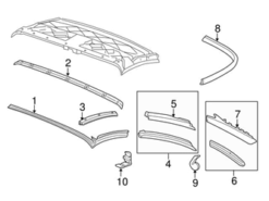 Genuine Porsche 99756194900 Convertible Top Seal; Rear - Porsche