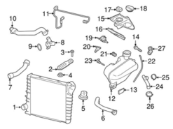 Genuine Porsche 9A110685290 Radiator Coolant Hose - Porsche