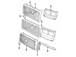 Genuine Volvo 1248289 Grille - Volvo