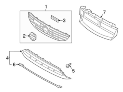 Genuine Volvo 31333835 Grille - Volvo