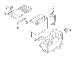 Genuine Volvo 31394188 Battery Ground Strap; Front - Volvo