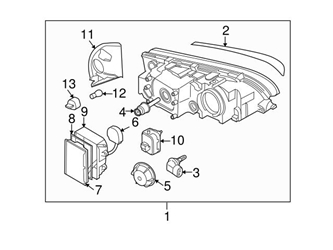 Genuine Volvo 31446843 Headlight Assembly; Right - Volvo | 30744161 1 Genuine Volvo 31446843 Headlight Assembly; Right - Volvo | 30744161