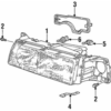 Genuine Volvo 9126611 Headlight Assembly; Right - Volvo