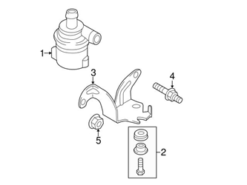 Genuine VW/Audi 06D121601 Auxiliary Water Pump; Left - Audi | AU06D121601