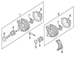 Genuine VW/Audi 06E903019HX Alternator - Audi | 06E903019DX AU06E903019HX