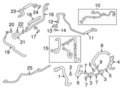 Genuine VW/Audi 06L121075S Coolant Bypass Pipe; Front - Audi | 06L121075F AU06L121075S