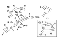 Genuine VW/Audi 06L121085M Coolant Pipe; Upper Rear, Upper - Audi | 06L121085K AU06L121085M