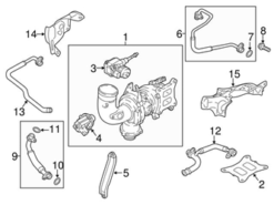 Genuine VW/Audi 06L121492M Turbocharger Coolant Line - Audi | AU06L121492M