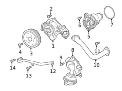 Genuine VW/Audi 06M121507A Engine Water Pump Outlet Pipe | AU06M121507A