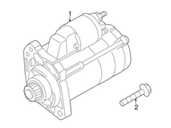 Genuine VW/Audi 07C911023F Starter - Audi, VW | 07C911023D VW07C911023F