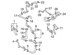 Genuine VW/Audi 07K121109D Expansion Tank/Coolant Reservoir Hose; Rear - Audi | AU07K121109D