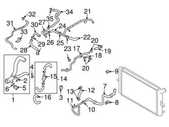 Genuine VW/Audi 07Z121062D Coolant Hose - VW | VW07Z121062D 1 Genuine VW/Audi 07Z121062D Coolant Hose - VW | VW07Z121062D
