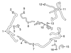 Genuine VW/Audi 3C0121070AJ Coolant Pipe; Right - VW | VW3C0121070AJ