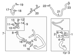 Genuine VW/Audi 3QF122051H Radiator Coolant Hose; Left, Right | 3QF122051D 3QF122051F 3QF122051G VW3QF122051H