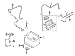 Genuine VW/Audi 420971224D Battery Cable Harness - Audi | AU420971224D