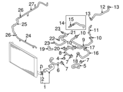 Genuine VW/Audi 4E0121051B Radiator Coolant Hose; Upper - Audi | AU4E0121051B