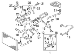 Genuine VW/Audi 4E0121088K Coolant Hose - Audi | AU4E0121088K