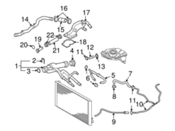 Genuine VW/Audi 4E0121102N Engine Coolant Overflow Hose - Audi | 4E0121102K AU4E0121102N
