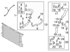 Genuine VW/Audi 4G0121081EQ Engine Coolant Overflow Hose; Front - Audi | AU4G0121081EQ