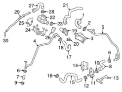 Genuine VW/Audi 4G0121481AP Coolant Pipe; Rear Left - Audi | AU4G0121481AP