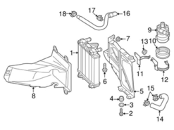 Genuine VW/Audi 4G0145921B Radiator Coolant Hose; Left, Right - Audi | AU4G0145921B