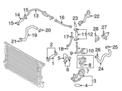 Genuine VW/Audi 4H0121448N Coolant Hose; Left - Audi | AU4H0121448N