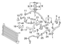 Genuine VW/Audi 4H0121485AC Coolant Pipe; Rear - Audi | AU4H0121485AC