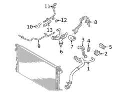 Genuine VW/Audi 4K0121064 Coolant Pipe; Right, Inner, Left, Lower - Audi | AU4K0121064