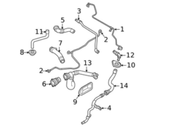 Genuine VW/Audi 4K0122101BM Radiator Coolant Hose; Left, Upper, Left Upper - Audi | AU4K0122101BM