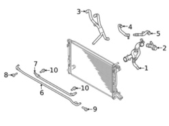 Genuine VW/Audi 4K0122901F Radiator Coolant Hose; Right, Right Upper - Audi | AU4K0122901F