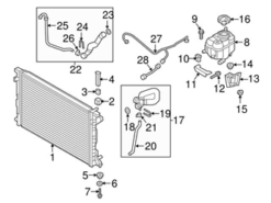 Genuine VW/Audi 4M0122101AK Radiator Coolant Hose - Audi | AU4M0122101AK