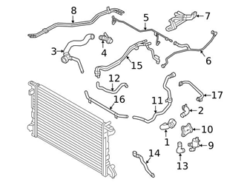 Genuine VW/Audi 4N0121070C Coolant Pipe; Upper - Audi | AU4N0121070C