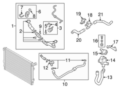 Genuine VW/Audi 5C0122101AM Radiator Coolant Hose; Left, Front - VW | VW5C0122101AM
