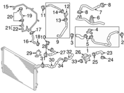 Genuine VW/Audi 5Q0121070BR Coolant Pipe; Right - Audi, VW | 5Q0121070AB VW5Q0121070BR