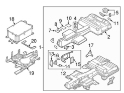 Genuine VW/Audi 5QE803641C Drive Motor Battery Pack Control Module Bracket; Left - VW | VW5QE803641C