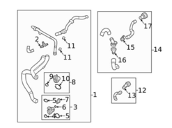 Genuine VW/Audi 5QM122157AD Radiator Coolant Hose; Left, Right - VW | VW5QM122157AD