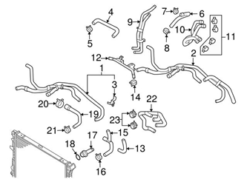Genuine VW/Audi 7L0121073F Coolant Hose - Audi | AU7L0121073F