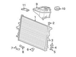 Genuine VW/Audi 7L6121253K Radiator - Audi, VW | VW7L6121253K