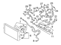 Genuine VW/Audi 7L6122096E Coolant Hose - VW | VW7L6122096E