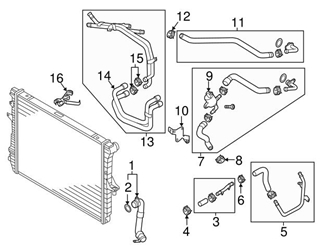 Genuine VW/Audi 7L8121070S Coolant Hose; Upper - Audi | AU7L8121070S 1 Genuine VW/Audi 7L8121070S Coolant Hose; Upper - Audi | AU7L8121070S