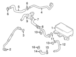Genuine VW/Audi 7P6121157 Coolant Hose - VW | VW7P6121157