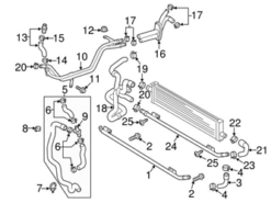 Genuine VW/Audi 8R0121444E Radiator Coolant Hose - Audi | AU8R0121444E