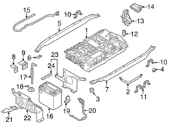 Genuine VW/Audi 8R0805555B Battery Tray Bracket - Audi | 8R0805555A AU8R0805555B