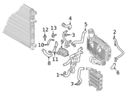 Genuine VW/Audi 8R0965567 Auxiliary Water Pump; Left Lower, Left, Lower - Audi | AU8R0965567